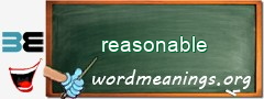 WordMeaning blackboard for reasonable